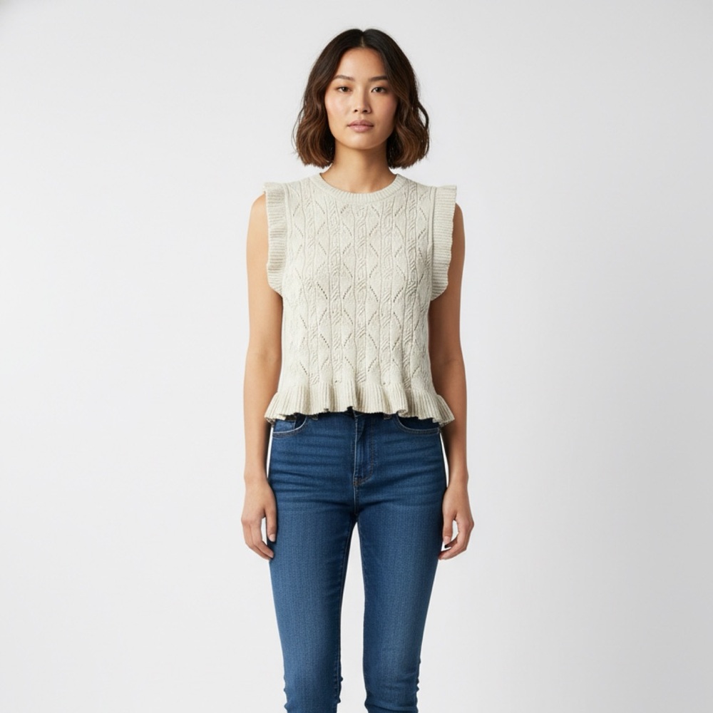 DELUC stylish sleeveless knit sweater vest
